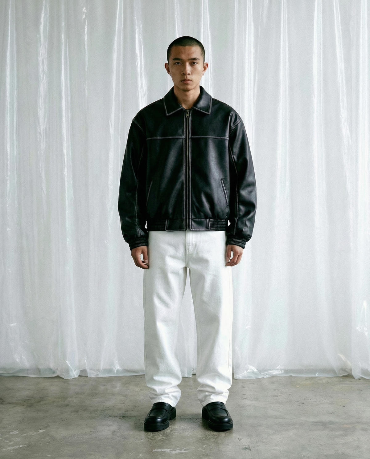 ENIGMA LEATHER JACKET - BLACK – Vertere Berlin