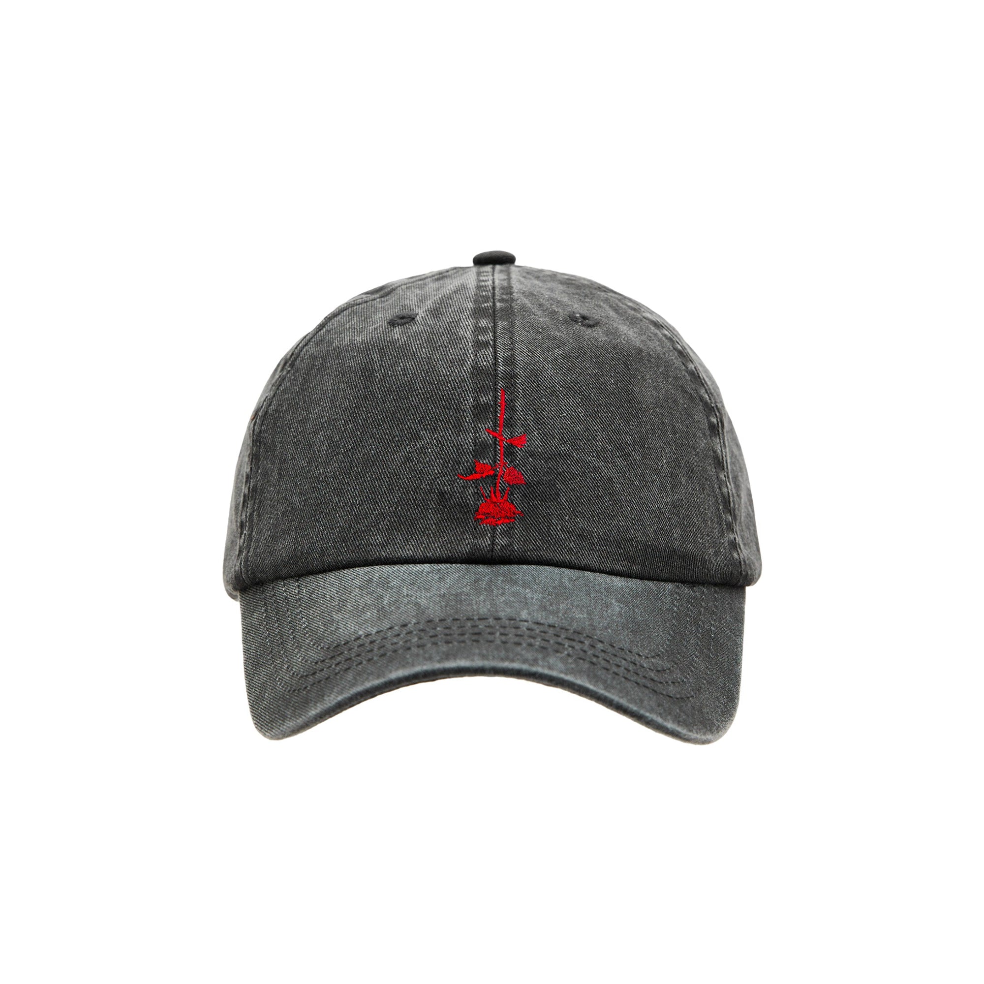 Black baseball cap with rose deals