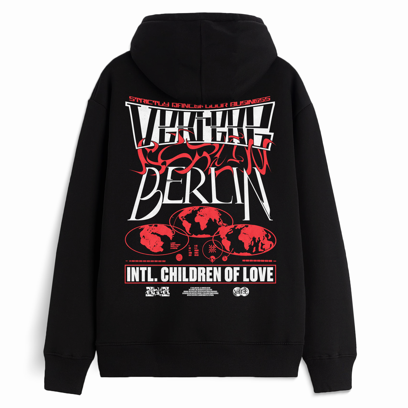 CHILDREN OF LOVE HOODIE - BLACK