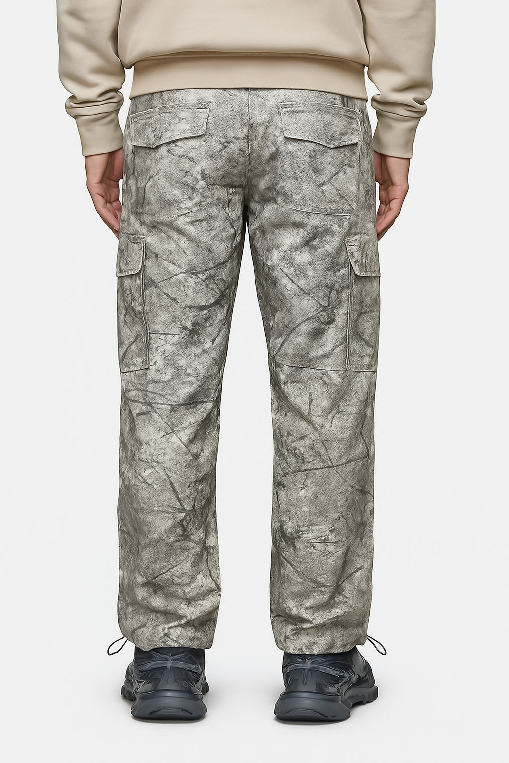 TETRA AOP CARGO PANTS - OLIVE