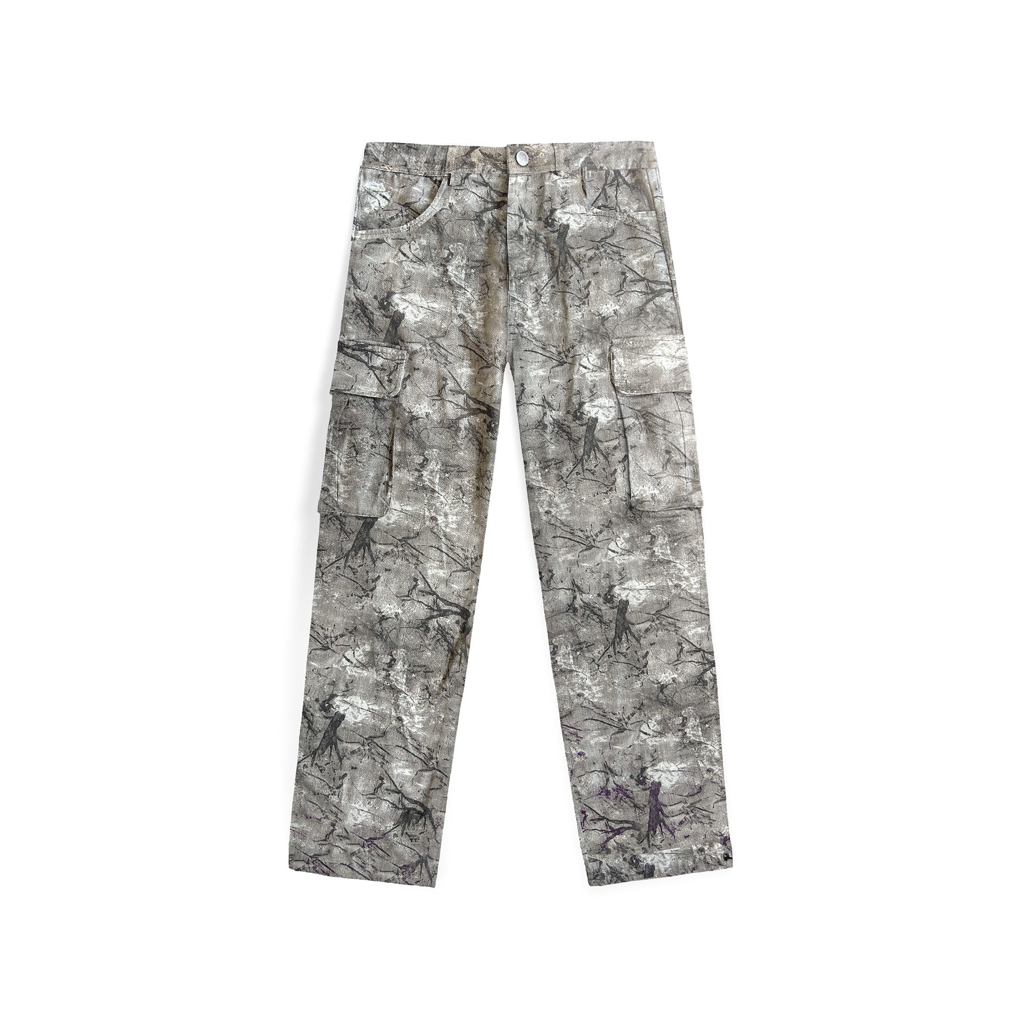 TETRA AOP CARGO PANTS - OLIVE