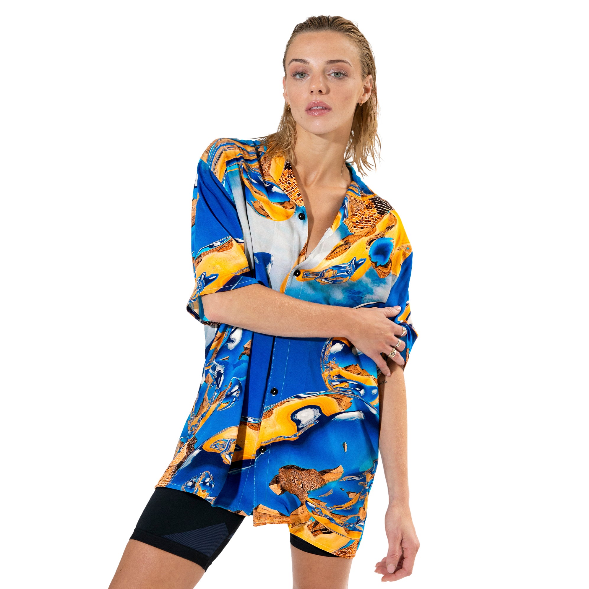 DUAT PYRAMIDS VISCOSE SHIRT - MULTI