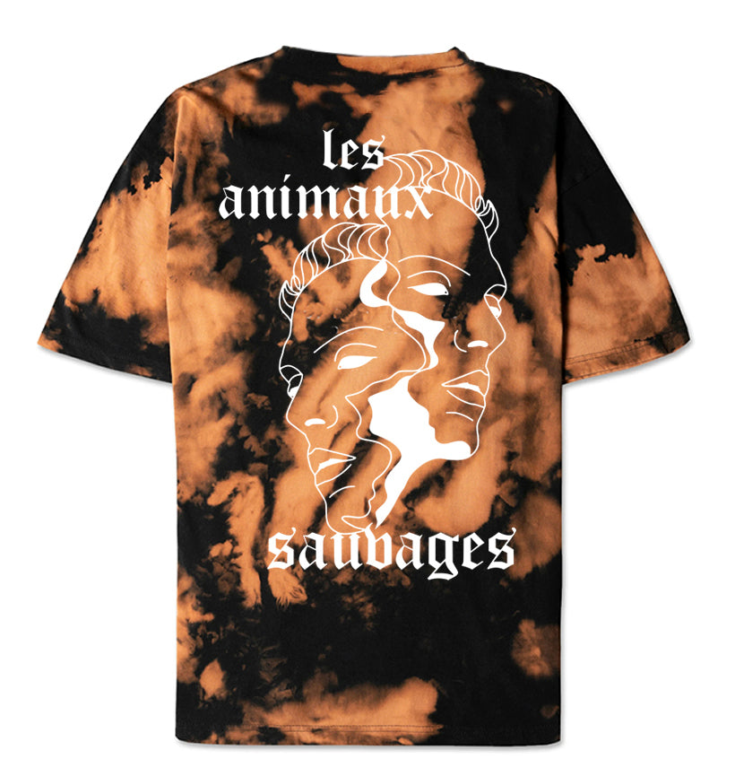 ANIMAUX SAUVAGES FACES TSHIRT ACID BLEACH Vertere Berlin
