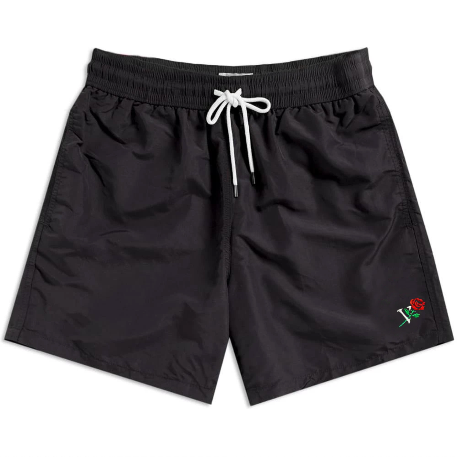 V ROSE SWIM SHORTS - BLACK
